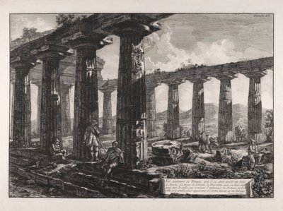 Innenansicht des Tempels, den der von Giovanni Battista Piranesi