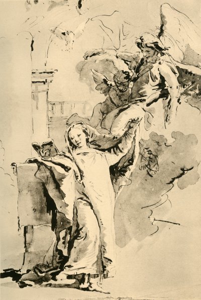 Die Verkündigung, Mitte 18. Jahrhundert, 1928 von Giovanni Battista Tiepolo