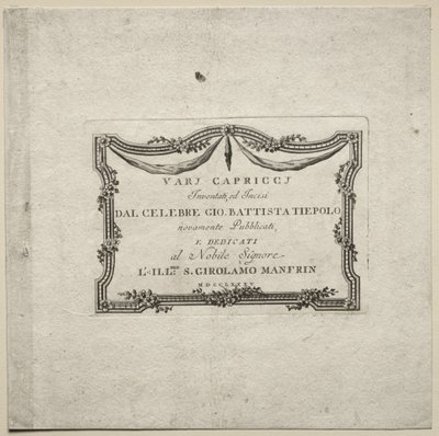 Verschiedene Kaprizen von Giovanni Battista Tiepolo