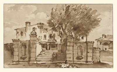 Ansicht einer Villa von Giovanni Battista Tiepolo