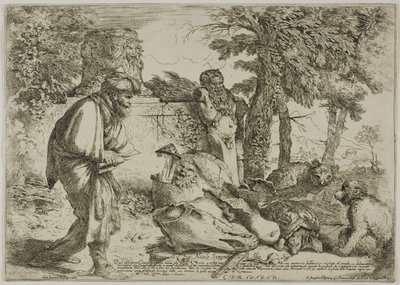 Diogenes sucht einen ehrlichen Mann von Giovanni Benedetto Castiglione