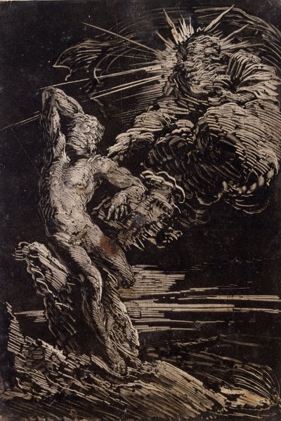 Die Erschaffung Adams, um 1642 von Giovanni Benedetto Castiglione