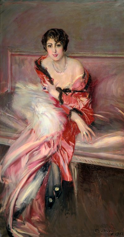 Madame Juillard in Rot, 1912 von Giovanni Boldini