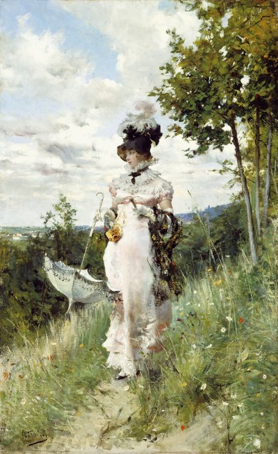 Der Sommer Spaziergang von Giovanni Boldini