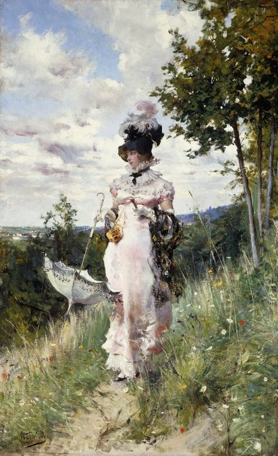 Der Sommerbummel, 1873 von Giovanni Boldini