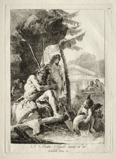Fluviale Figuren von Giovanni Domenico Tiepolo