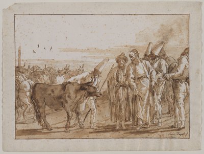 Der Viehhändler, 1790er Jahre von Giovanni Domenico Tiepolo
