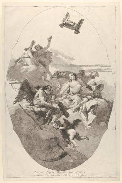 Venus vertraut Amor der Zeit an, 1758-80 von Giovanni Domenico Tiepolo