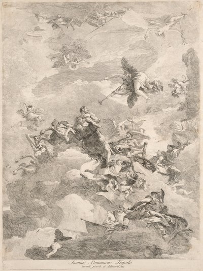 Der Triumph des Herkules von Giovanni Domenico Tiepolo after Giovanni Battista Tiepolo