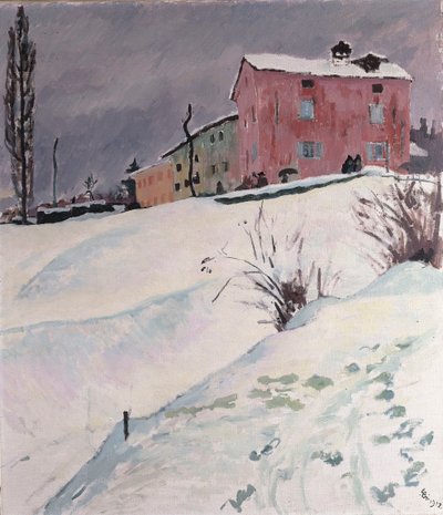 Das rote Haus, 1912 von Giovanni Giacometti