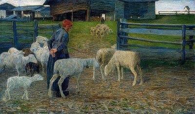 Rückkehr zum Stall von Giovanni Segantini