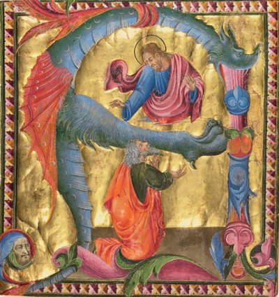 Initiale A: Christus erscheint David von Giovanni di Paolo