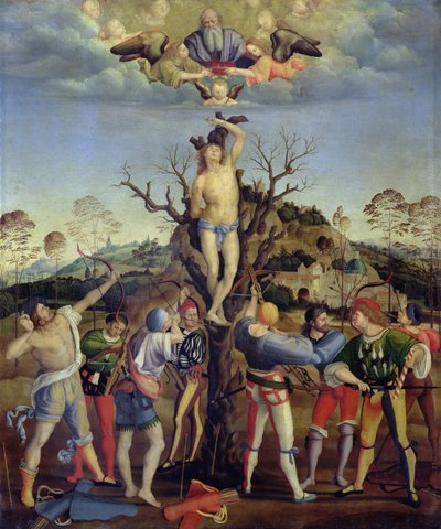 Das Martyrium des heiligen Sebastian von Girolamo Genga