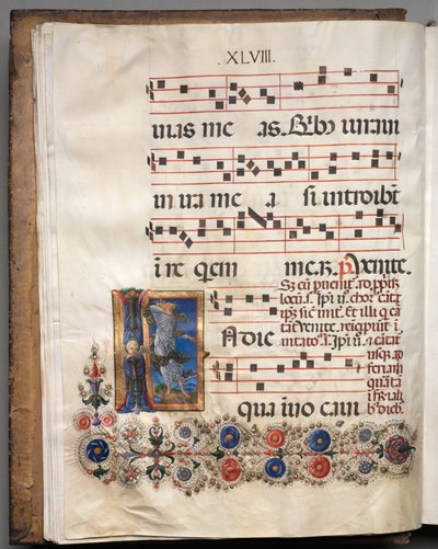 Antiphonar: Initiale, Engel, ca. 1470-1480 von Girolamo da Cremona