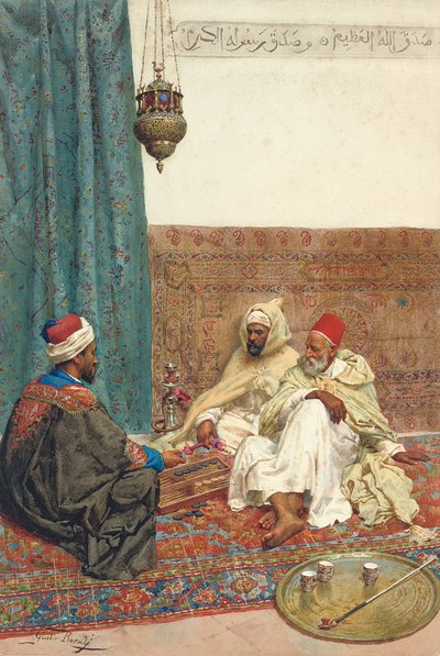Ein Spiel Tavli von Giulio Rosati