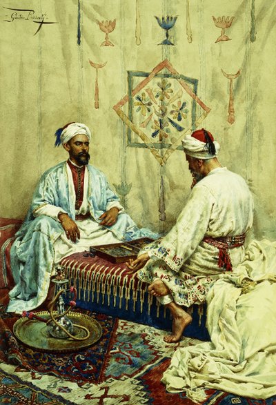 Araber spielen Backgammon im Inneren von Giulio Rosati