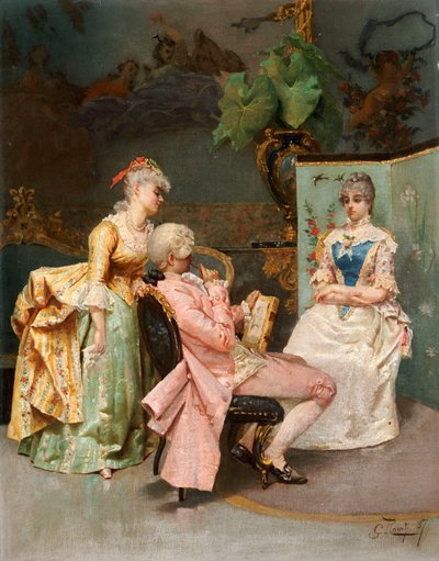 Das Sitzen, 1887 von Giulio Rosati