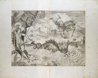 Perseus und Andromeda von Giulio Sanuto