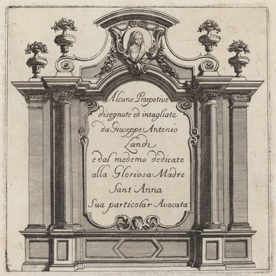 Einige Perspektiven von Giuseppe Antonio Landi