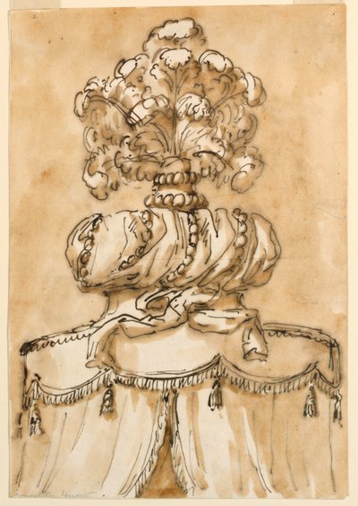 Detail eines gefiederten Baldachins von Giuseppe Barberi