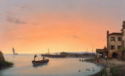 Chioggia vor Sonnenaufgang von Giuseppe Canella d. Ä.