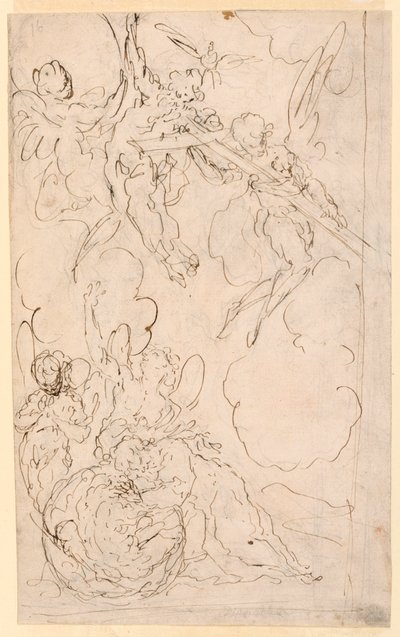Studie für den Traum des Heiligen Josef von Giuseppe Diamantini