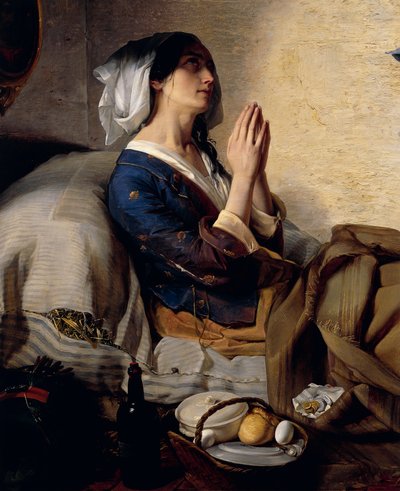 Verlassene oder gefallene Frau von Giuseppe Molteni