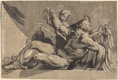 Saturn von Giuseppe Nicolo Vicentino, after Giovanni Antonio Pordenone