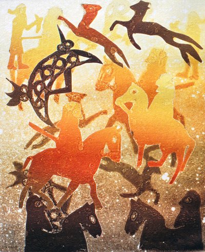 Piktische Jagd, 2000 von Gloria Wallington