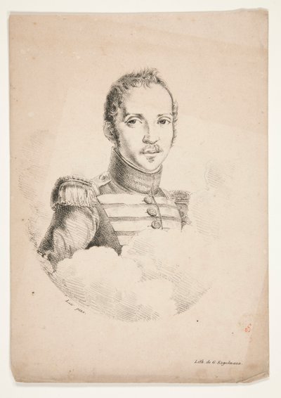 Unbekannt (Brustporträt eines Soldaten) von Godefroy Engelmann