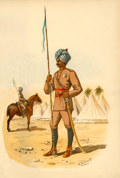Die 13. Bengalischen Lanzenreiter, 1890 von Godfrey Douglas Giles