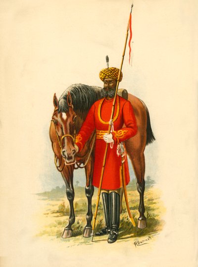 Die Leibgarde des Generalgouverneurs, Kalkutta, 1890 von Godfrey Douglas Giles