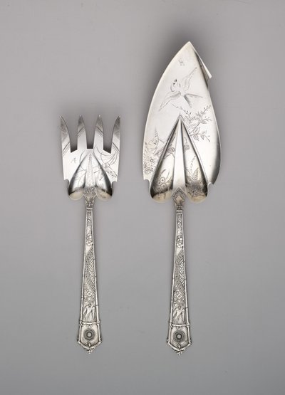 Fischheber und Gabel von Gorham Manufacturing Company