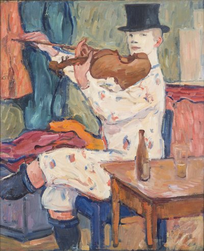 Ein Clown spielt die Geige, 1915 von Gosta von Hennigs