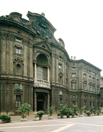 Fassade des Palazzo Carignano von Guarino Guarini