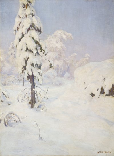 Winter im Wald von Gudmund Stenersen