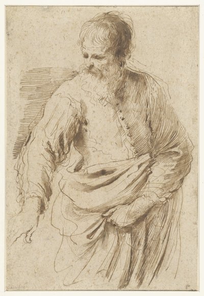 Stehender alter Mann von Guercino (attributed to)