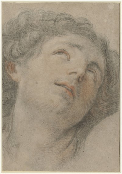 Kopf des heiligen Sebastian, aufwärts blickend von Guido Reni