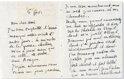 Brief an Andre Breton von Guillaume Apollinaire