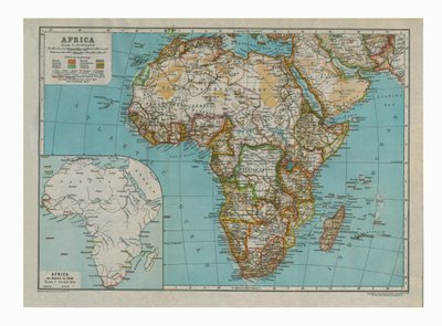Karte von Afrika (ca. 1910) von Gull Engraving Company