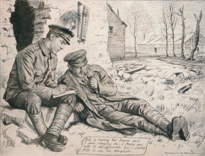 Der Brief nach Hause, ca. 1917, 1918 von Gunning King