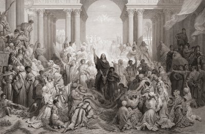 Christi Einzug in Jerusalem von Gustave (after) Dore