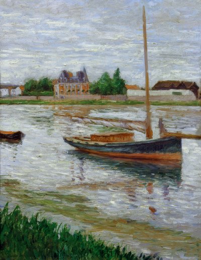 Boot vor Anker auf der Seine in Argenteuil von Gustave Caillebotte