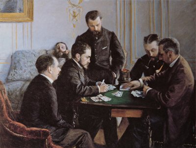 La Partie de bésigue von Gustave Caillebotte