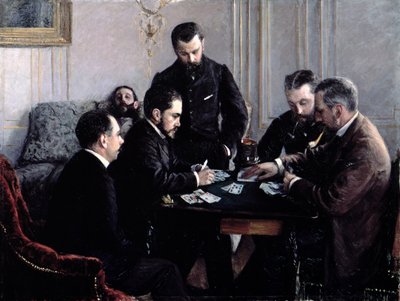 Das Bezique-Spiel, 1881 von Gustave Caillebotte