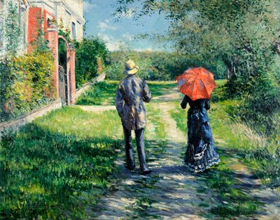 Der Weg bergauf von Gustave Caillebotte