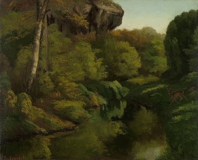 Blick in den Wald von Fontainebleau. 1855 von Gustave Courbet