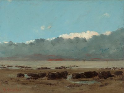 Schwarze Felsen bei Trouville von Gustave Courbet