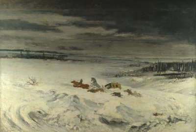 Die Diligence im Schnee, 1860 von Gustave Courbet