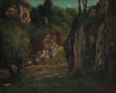 Der verborgene Bach von Gustave Courbet